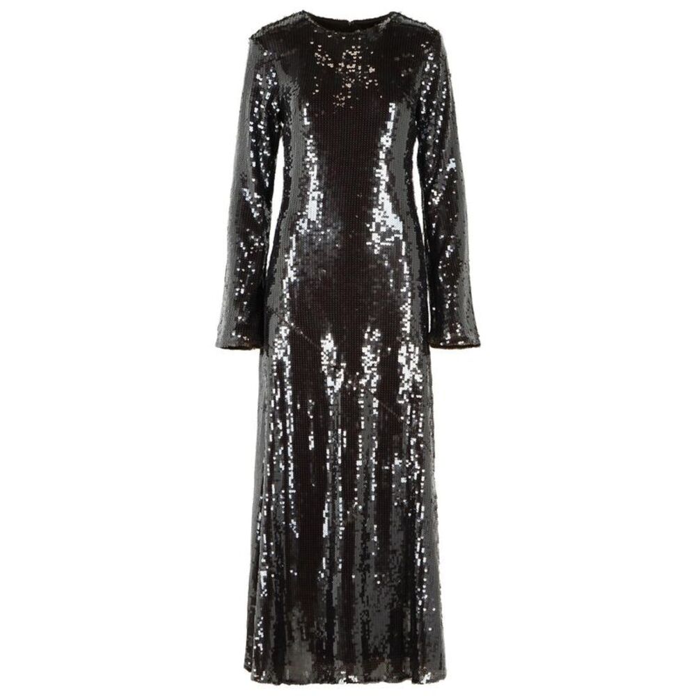 Rotate Brown Polyester Maxi Dress Women